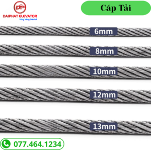 CÁP TẢI THANG MÁY - PHI 6, 8, 10, 12,16